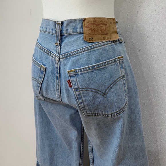 Vintage Levi’s 501s Flare Patchwork Jeans - Picture 3 of 4